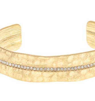 Crystal Row Cuff Bracelet (2-Colors)