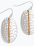 Hammered With Gold Wire Wrap Earrings