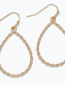 Twisted Gold Teardrop Earrings