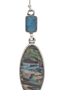 Artisan Blue Inlayed Oval Earrings