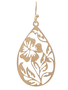 Floral Cutout Small Teardrop Earrings (2-Colors)