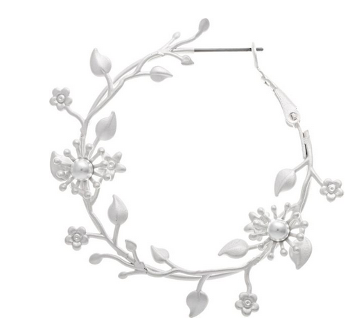 Matte Garden Vines Hoop Earrings