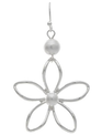 Pearl Top Flower Earrings