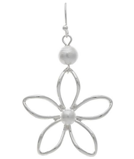 Pearl Top Flower Earrings
