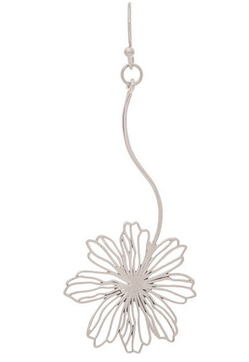 Filigree Flower Drop Earrings