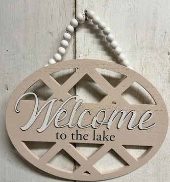 Hanging Beaded Lake Sign (3-Styles)