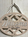 Hanging Beaded Lake Sign