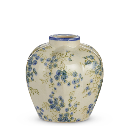 Blue Floral Leaf Vase (3-Styles)
