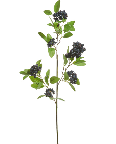 34" Dark Blue Berry Spray