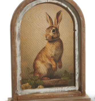 18" Vintage Rabbit Framed Print (2-Styles)