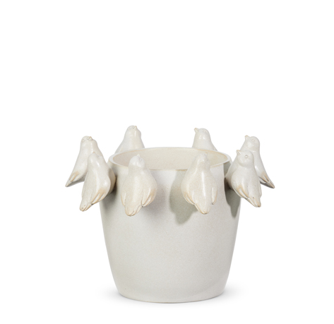 White Round Vase