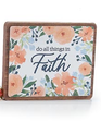 Inspirational Block Floral Sign
