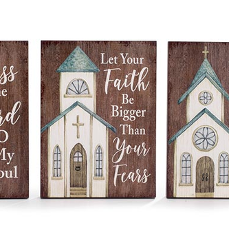 Inspirational Block Church Sign (3-Styles)