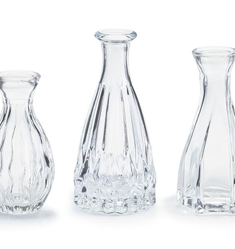 Set of 3 Glass Mini Vases