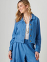 Charlie Paige Fringe Linen Woven Button Jacket By: Charlie Paige