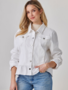 Charlie Paige White Ruffle Jean Jacket By: Charlie Paige
