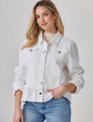 Charlie Paige White Ruffle Jean Jacket By: Charlie Paige