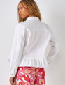 Charlie Paige White Ruffle Jean Jacket By: Charlie Paige
