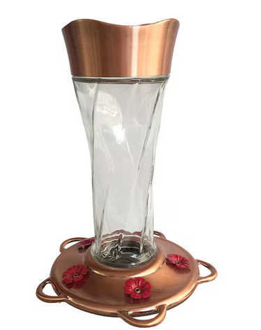 Copper Twist Hummingbird Feeder