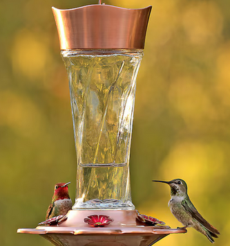 Copper Twist Hummingbird Feeder