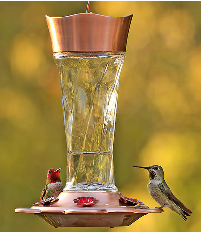 Copper Twist Hummingbird Feeder
