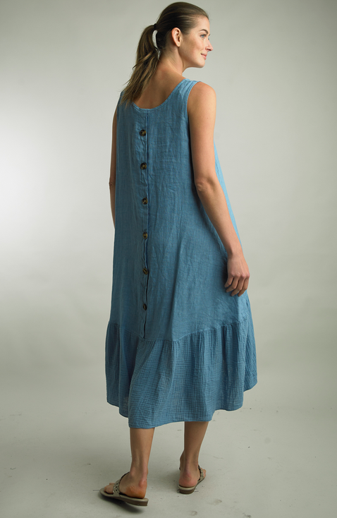 Tempo Paris Back Button Sleeveless Dress By: Tempo Paris