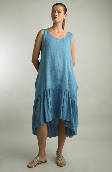 Tempo Paris Back Button Sleeveless Dress By: Tempo Paris