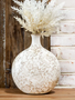 10" Beige Small Neck Heirloom Vase