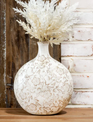 10" Beige Small Neck Heirloom Vase