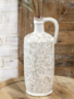 13.4" Beige Heirloom Handle Vase