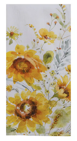 Blooming Sunflowers Tea Towel