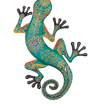 Metal Maha Gecko Wall Art (2-Styles)