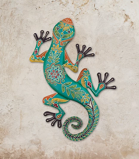Metal Maha Gecko Wall Art