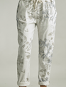 Tempo Paris Pull on Floral Tie Pants By Tempo Paris (2-Colors)
