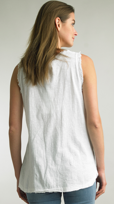 Tempo Paris Sleeveless Raw Edge Top By: Tempo Paris