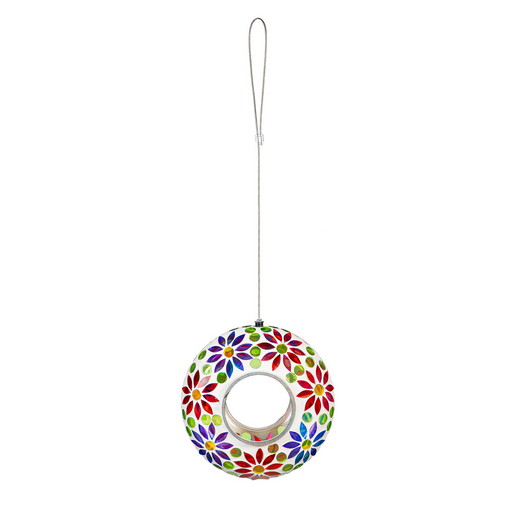 Small Mosaic Glass Bird Feeder
