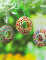 Small Mosaic Glass Bird Feeder