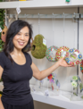Small Mosaic Glass Bird Feeder