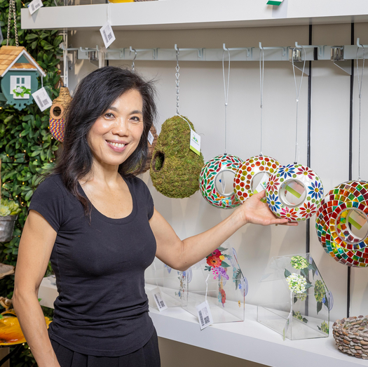 Small Mosaic Glass Bird Feeder