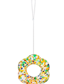 Art Glass Hanging Ridged  Birdfeeder
