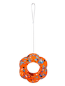 Art Glass Hanging Ridged  Birdfeeder