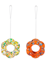 Art Glass Hanging Ridged  Birdfeeder