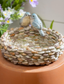 Resin Blue Bird Pebble Bird Bath