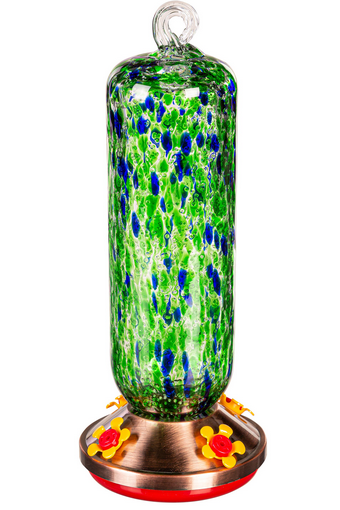 Fused Glass Hummingbird Feeder