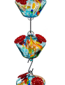 Set of 3 Art Glass Hanging Hummingbird Feeders