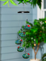 Set of 5 Art Glass Hummingbird Feeders