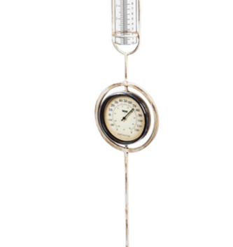 36" Thermometer and Rain Gauge Stake
