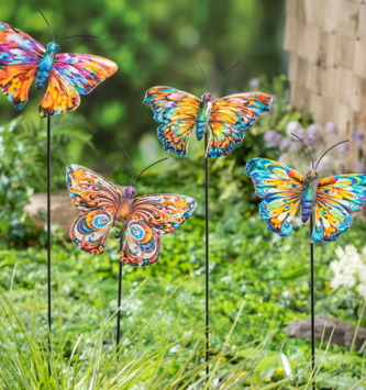 Whimsical Metal Butterfly Stake (4-Styles)