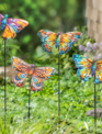 Whimsical Metal Butterfly Stake