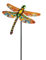 Whimsical Metal Dragonfly Stake